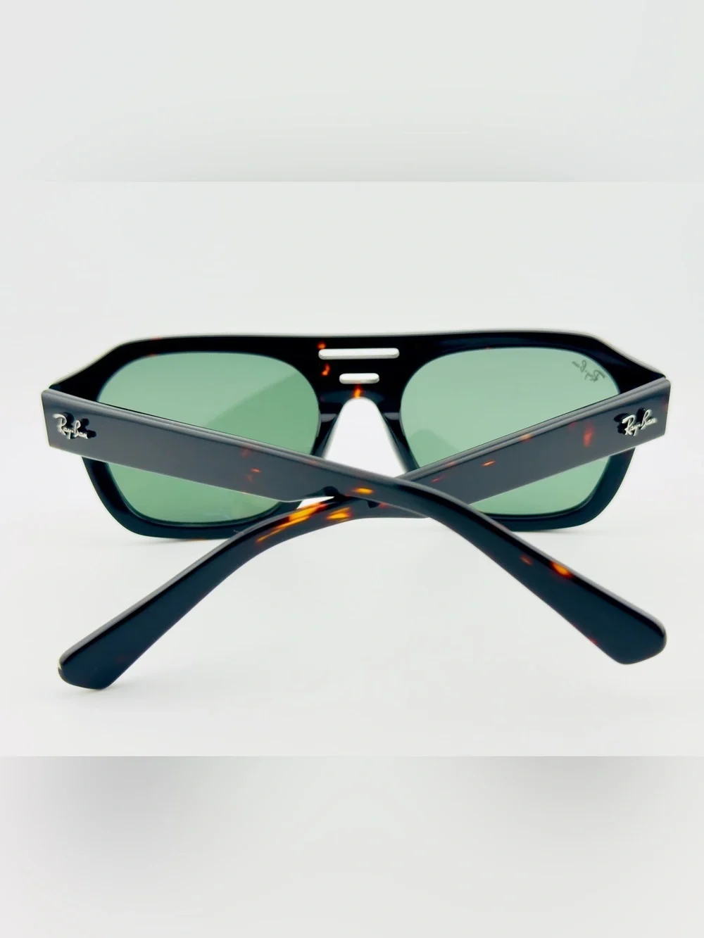Ray-Ban Corrigan Sunglasses BIO-BASED Frame Polished Havana Green Lenses UNISEX!